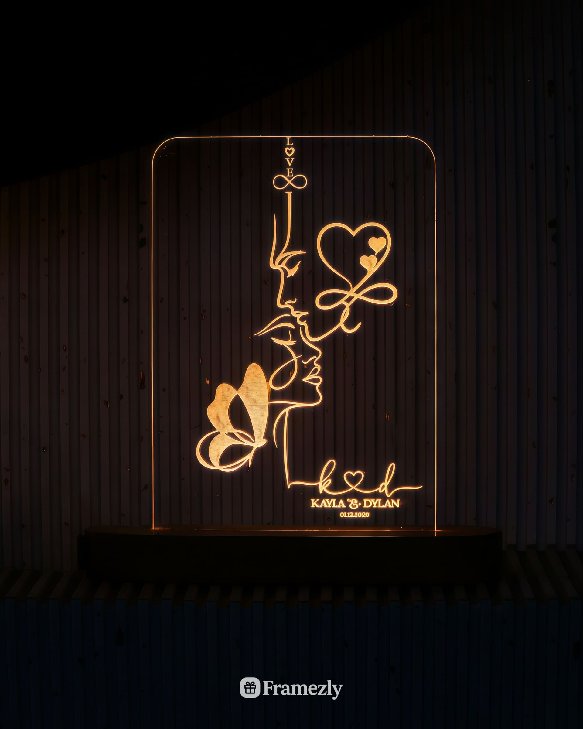 Engraved Acrylic LED Photo Lamp